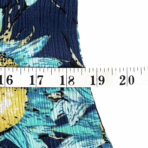 Summer Dress by Aakaa Size L Sunflower Print Sleeveless V-Neck Loose Flowy EUC - Picture 10 of 11